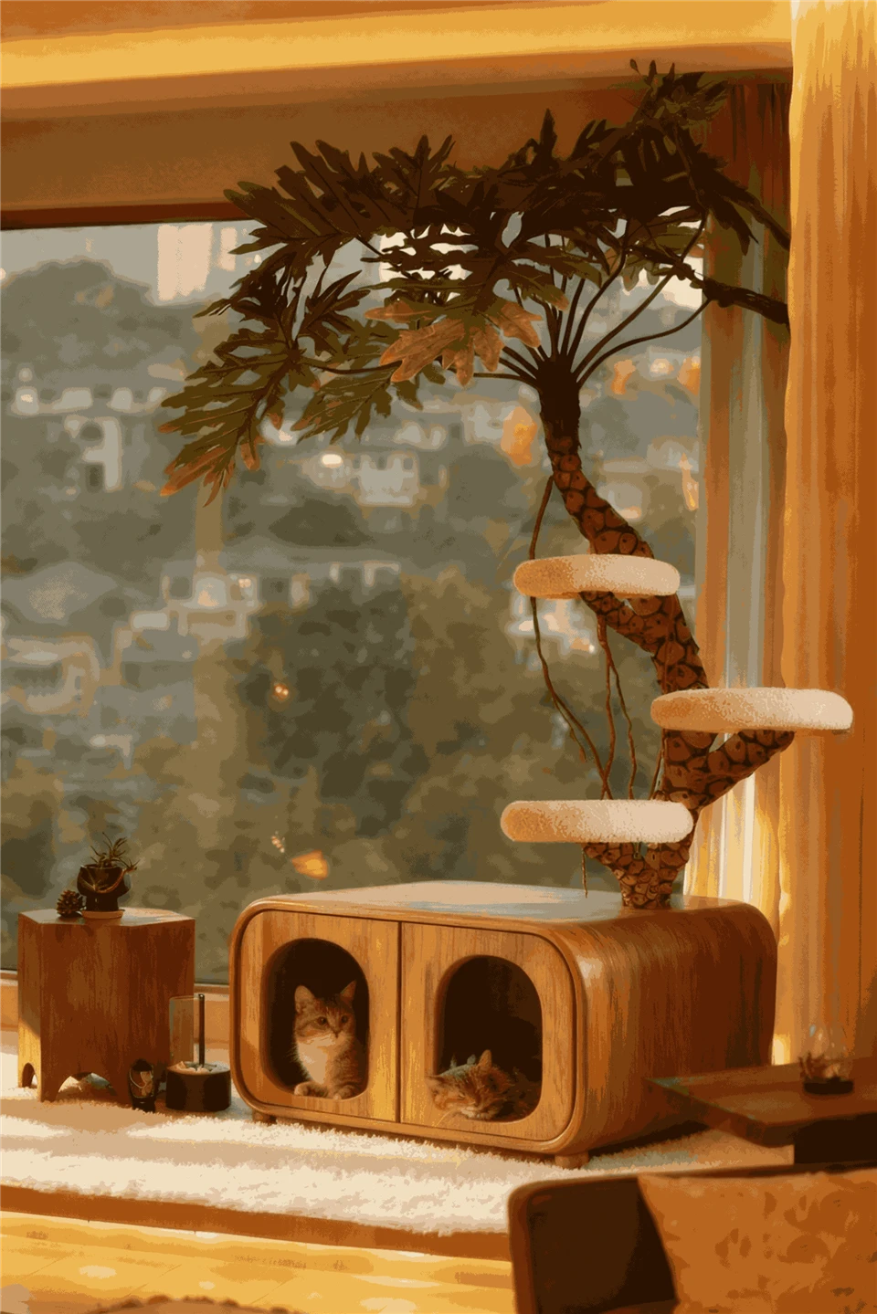 Artificial Monstera Deliciosa Tree Cat Tree suppliers